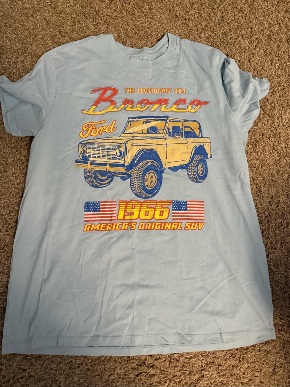 Goodfellow & Co Light Blue Ford Licensed Graphic Tee
